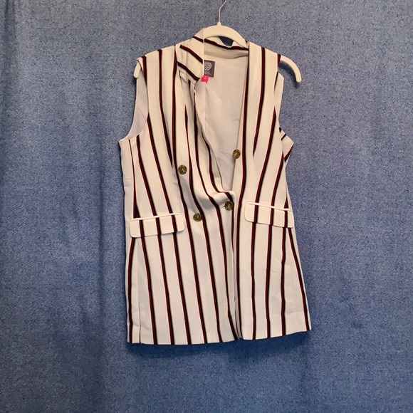 Vince Camuto Striped Vest - Picture 1 of 5